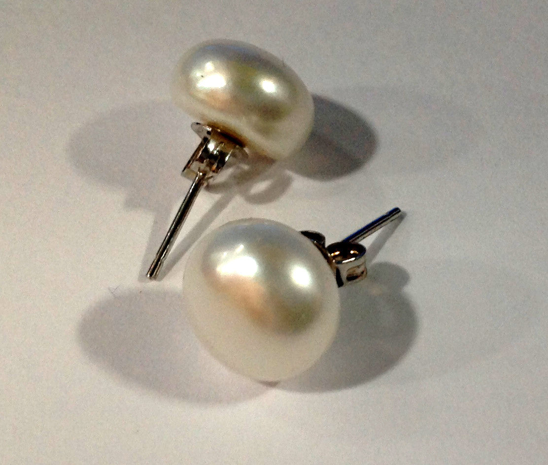 Large Freshwater Pearl Studs – Klara Haloho - Main Image