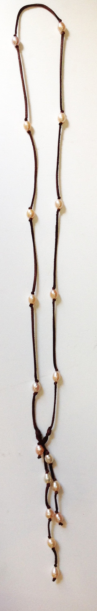 Long Wrap and Lariat Freshwater Pearl Necklace - Klara Haloho - 3