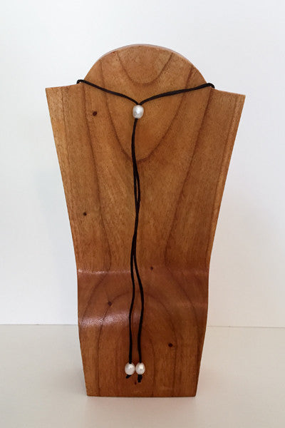 "The Weekender" Adjustable Freshwater Pearl Necklace - Klara Haloho - 11