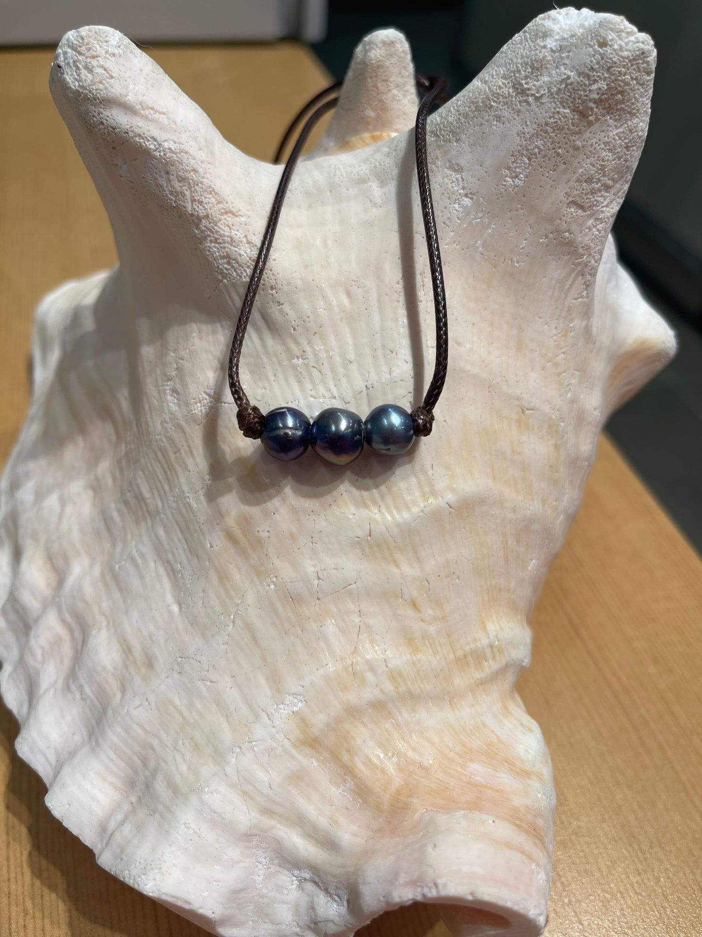 "Triple Scoop Knot" Freshwater Pearl Necklace