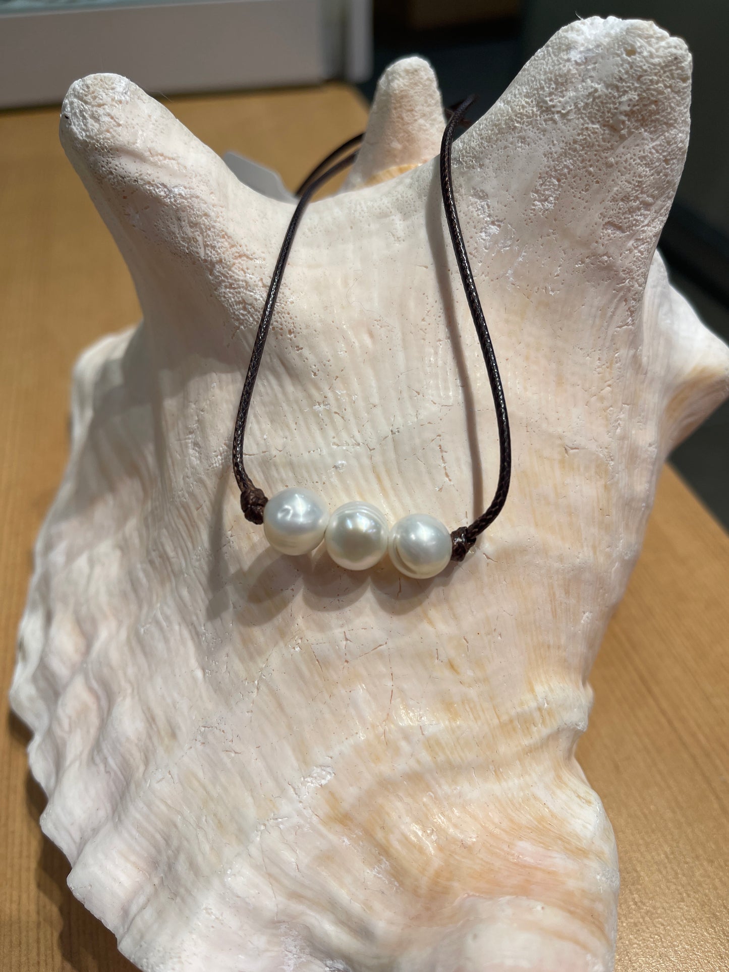 "Triple Scoop Knot" Freshwater Pearl Necklace