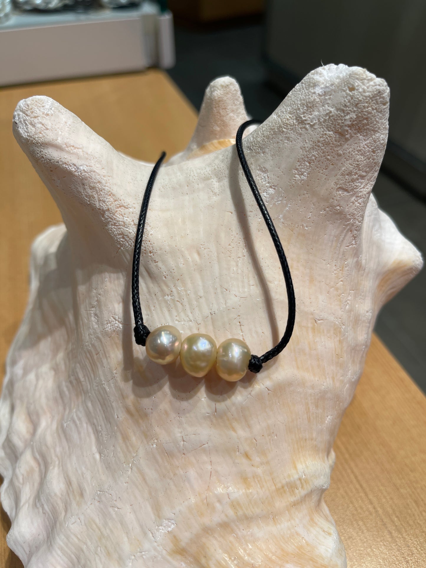 "Triple Scoop Knot" Freshwater Pearl Necklace