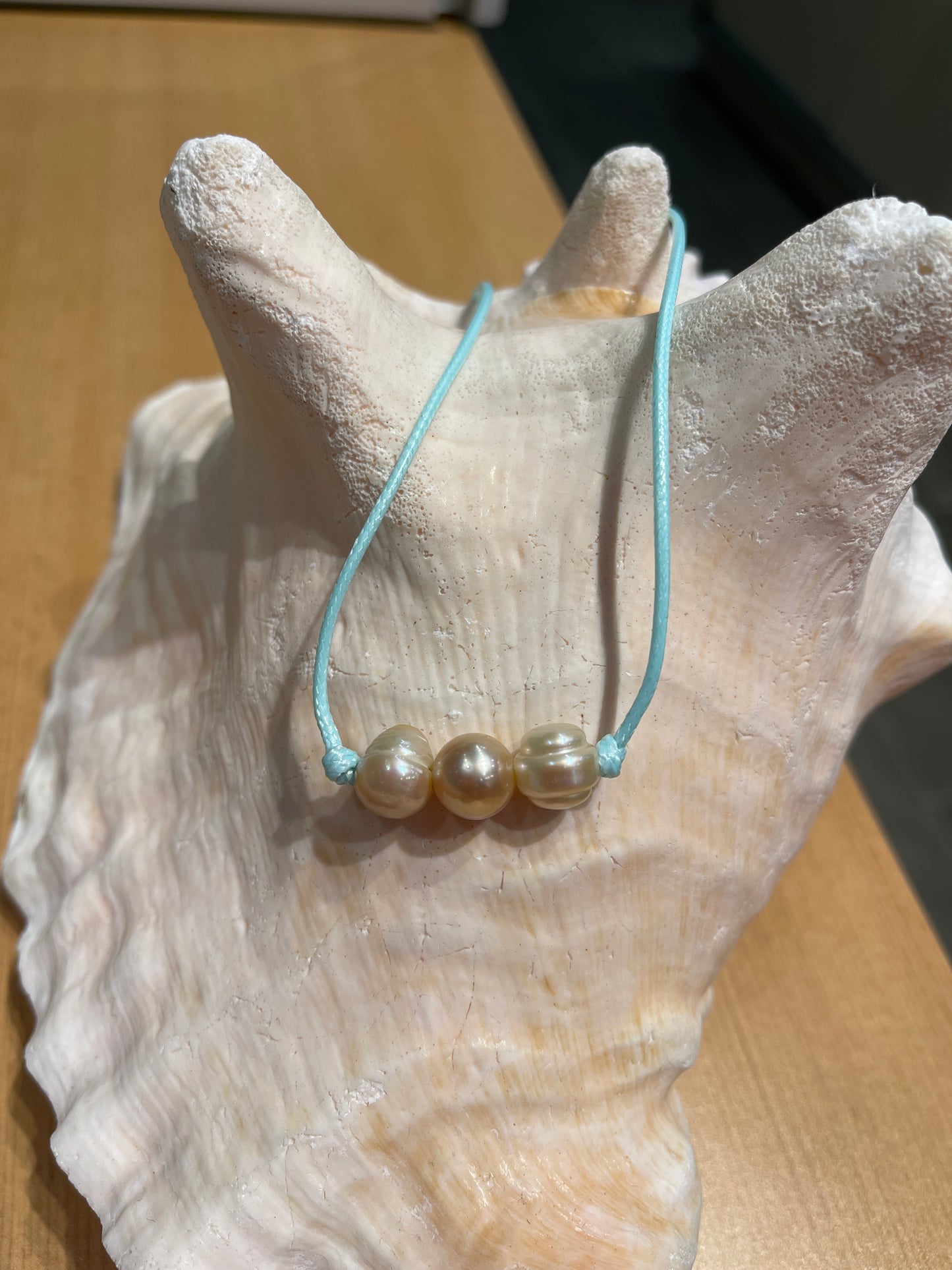 "Triple Scoop Knot" Freshwater Pearl Necklace