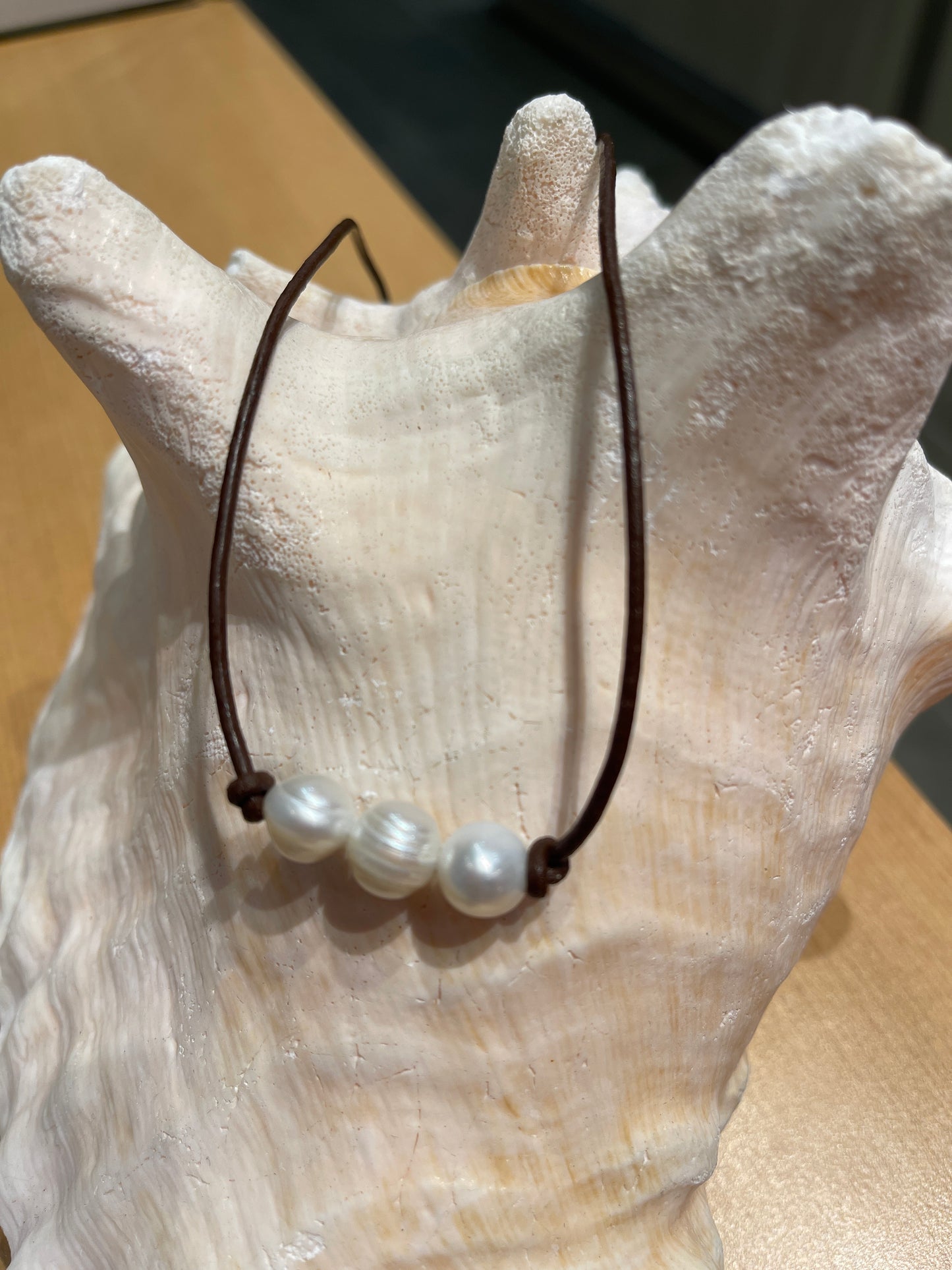 "Triple Scoop Knot" Freshwater Pearl Necklace