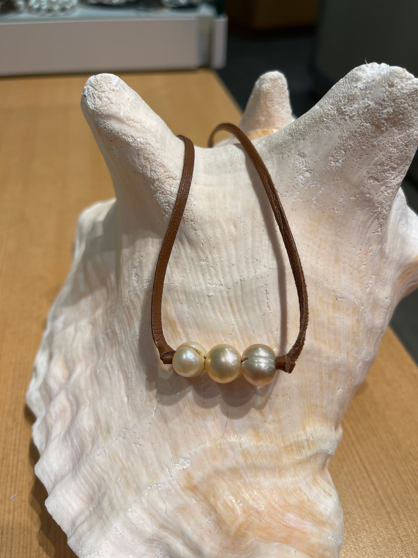 "Triple Scoop Knot" Freshwater Pearl Necklace