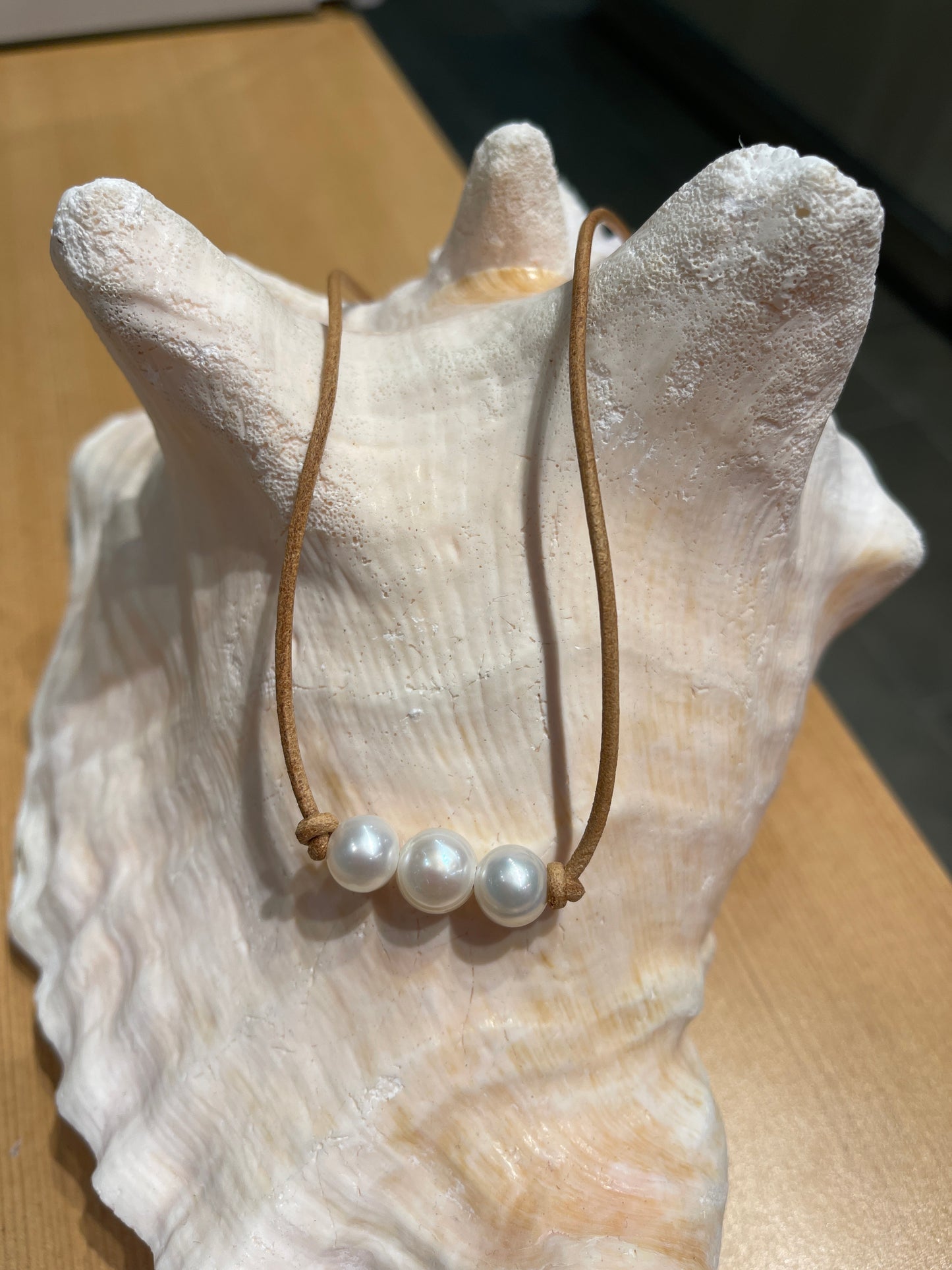 "Triple Scoop Knot" Freshwater Pearl Necklace