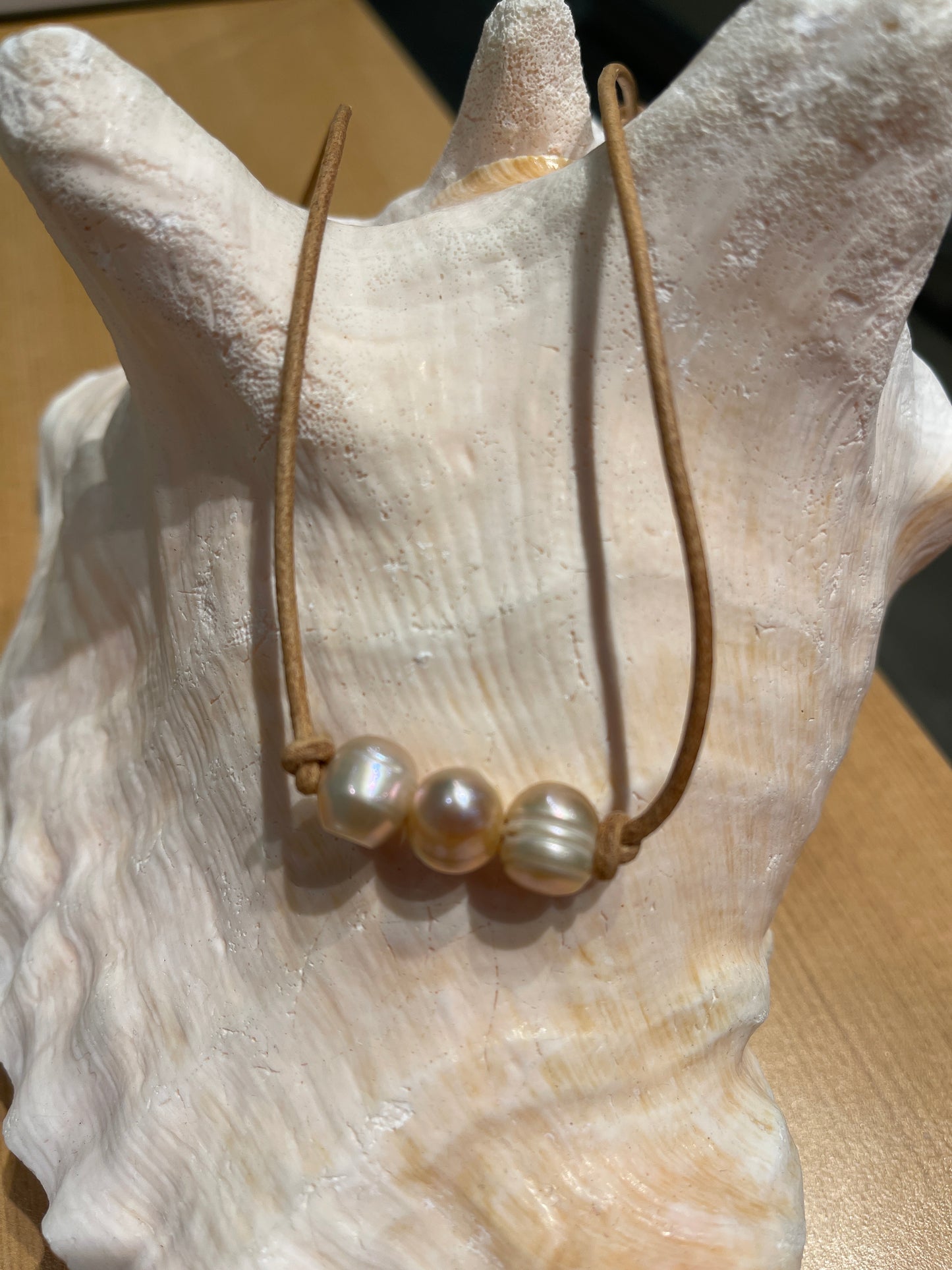 "Triple Scoop Knot" Freshwater Pearl Necklace