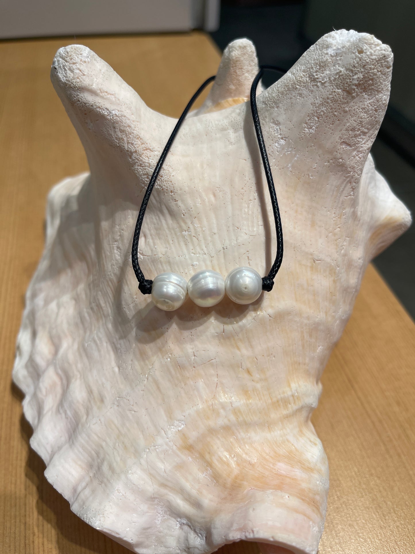 "Triple Scoop Knot" Freshwater Pearl Necklace