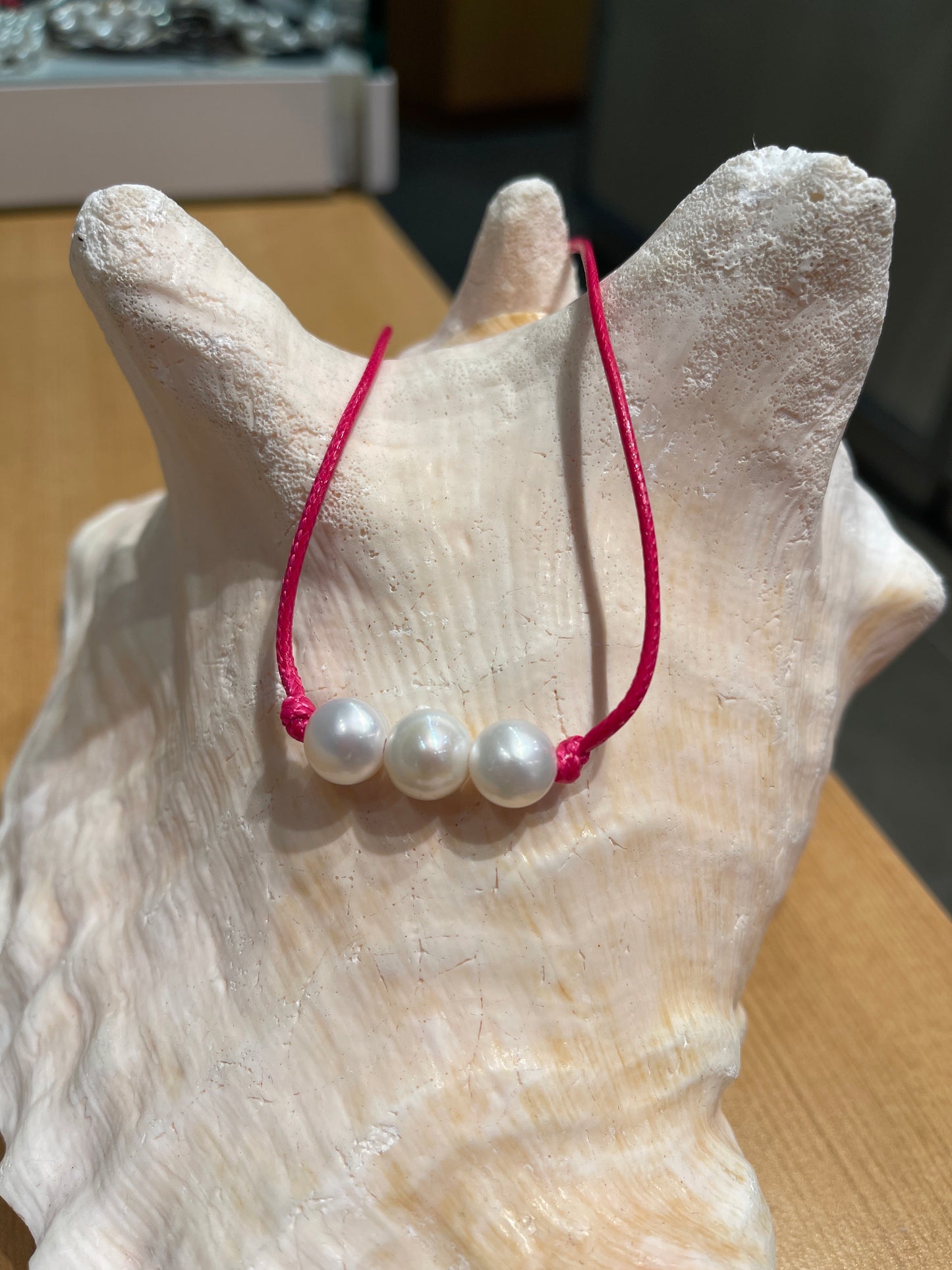 "Triple Scoop Knot" Freshwater Pearl Necklace