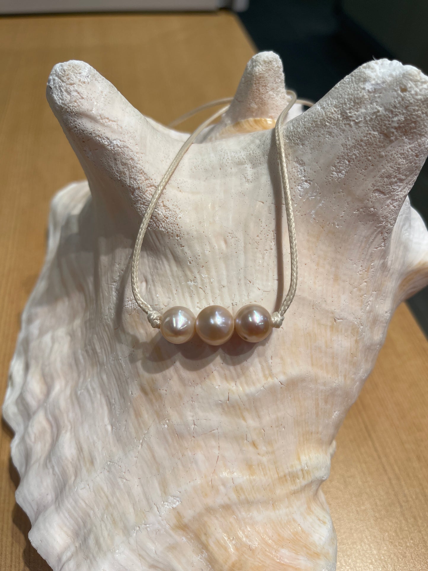 "Triple Scoop Knot" Freshwater Pearl Necklace