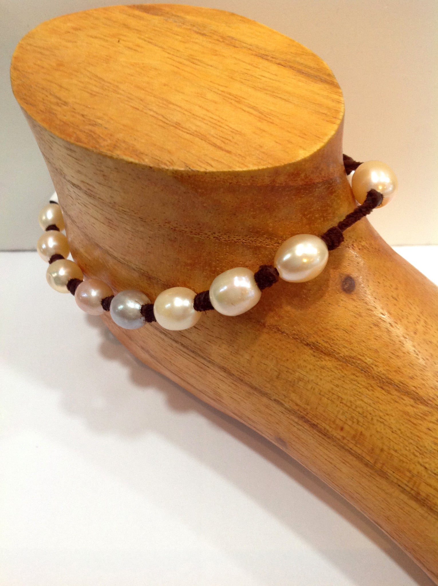 "Knot Another Classic" Freshwater Pearl Anklet - Klara Haloho - 5