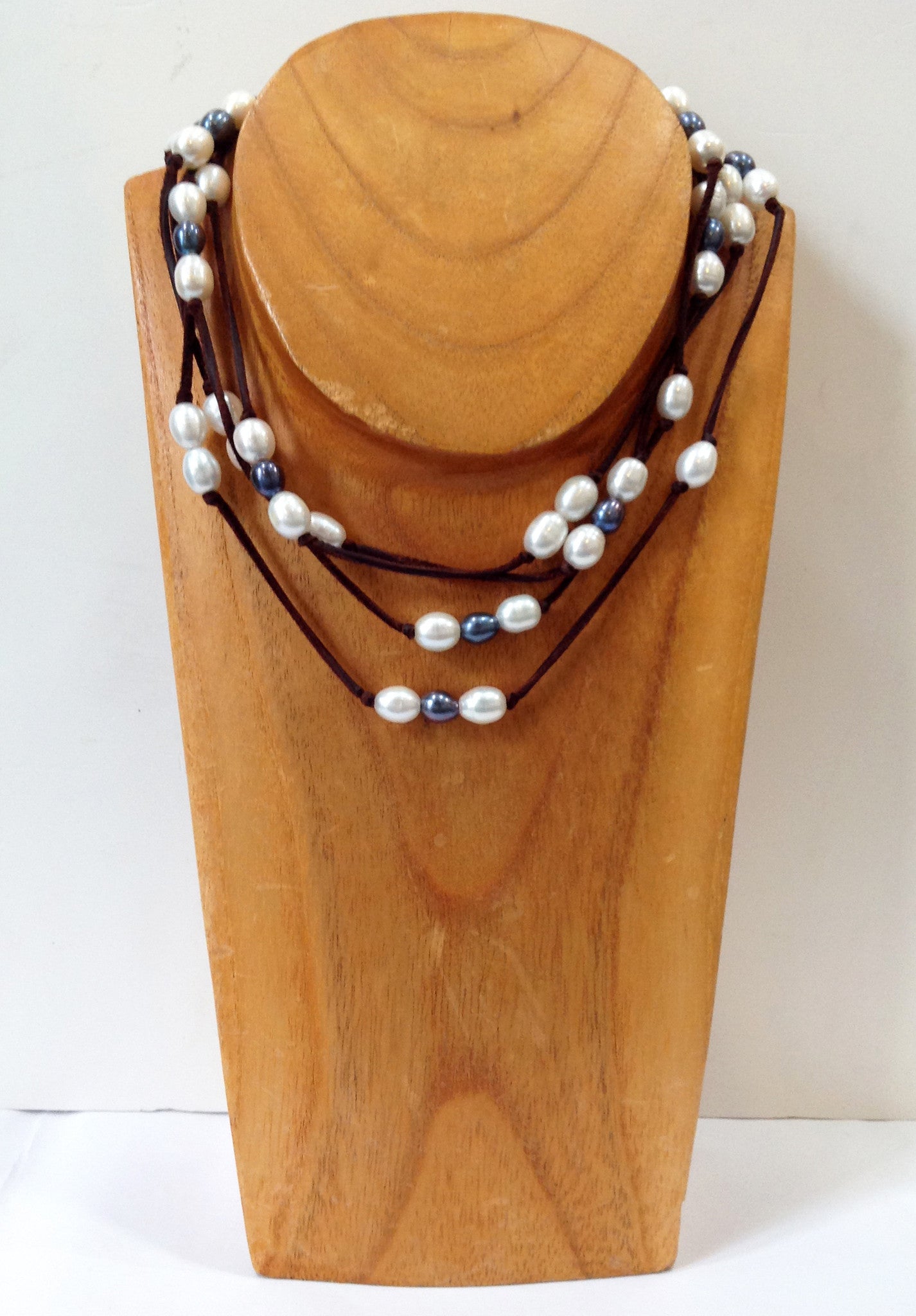 Long Wrap Freshwater Pearl Necklace - Klara Haloho - 2