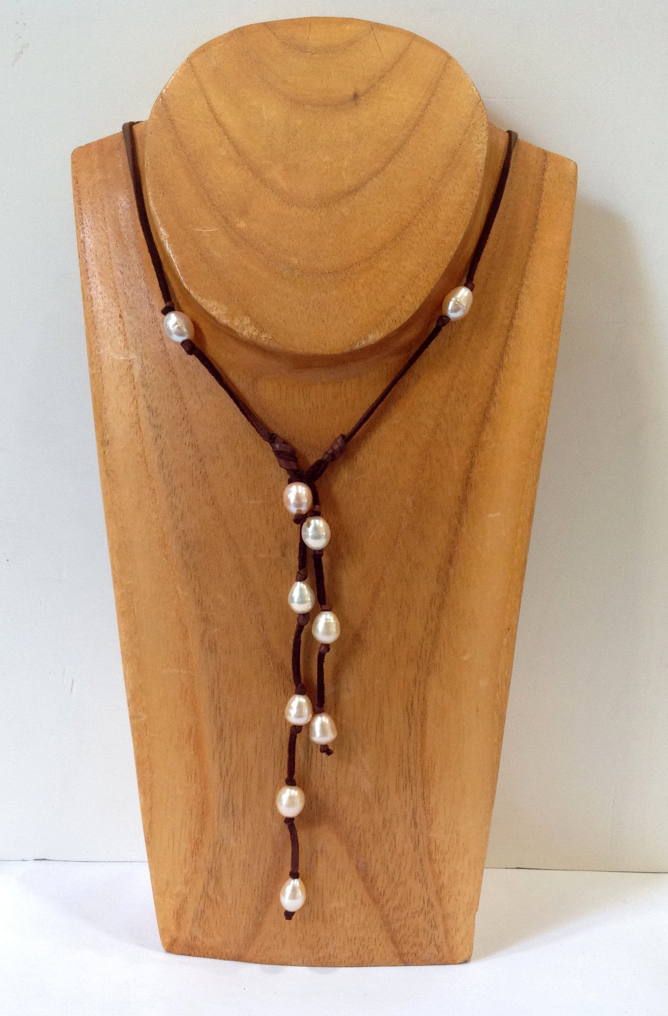 Long Wrap and Lariat Freshwater Pearl Necklace - Klara Haloho - 2