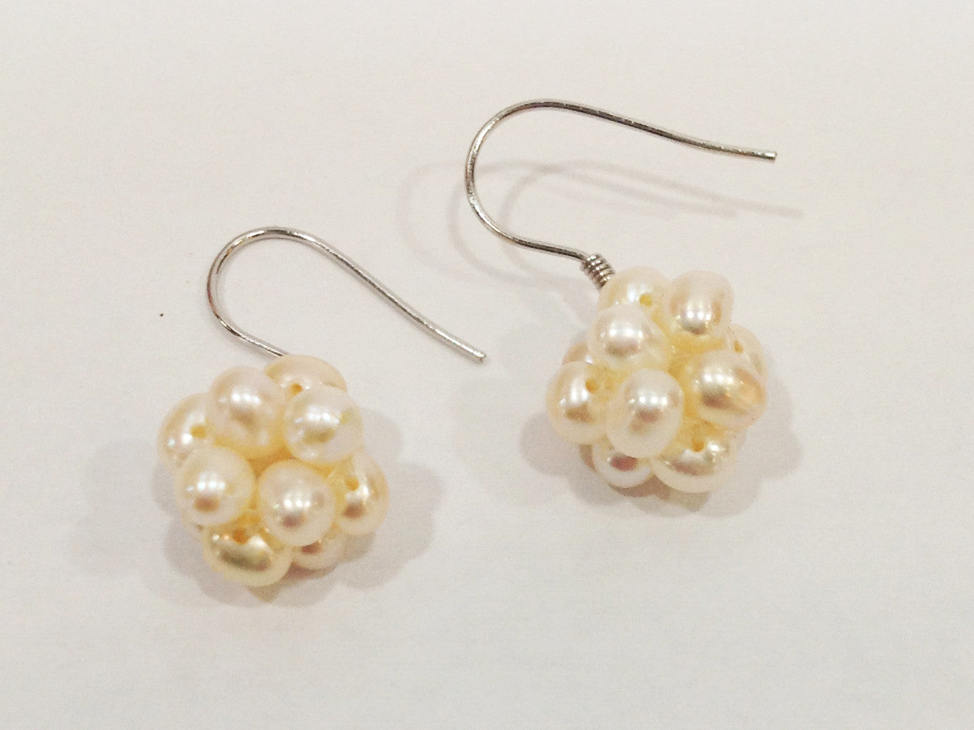 "Cotton Ball" Freshwater Pearl Earrings - Klara Haloho - 2