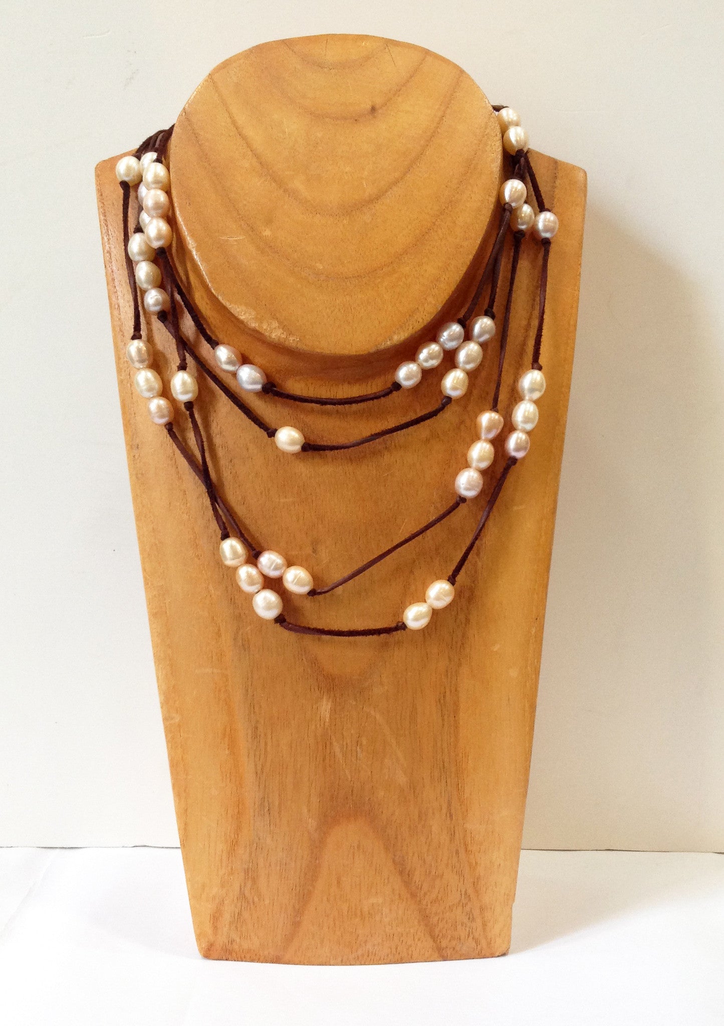 Long Wrap Freshwater Pearl Necklace - Klara Haloho - 1