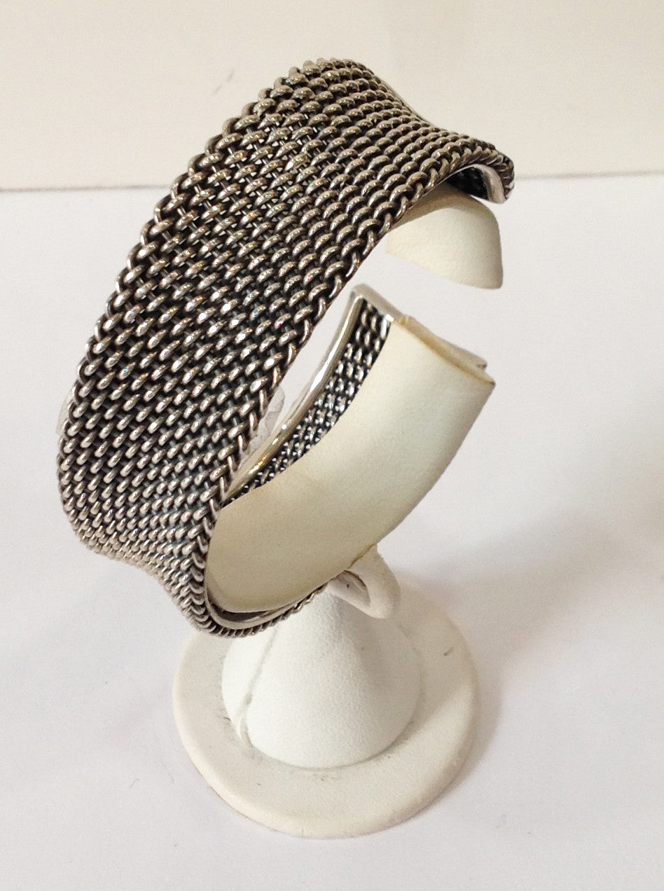 Handmade Chain Linked Balinese Sterling Silver Cuff Braclet - Klara Haloho - 1