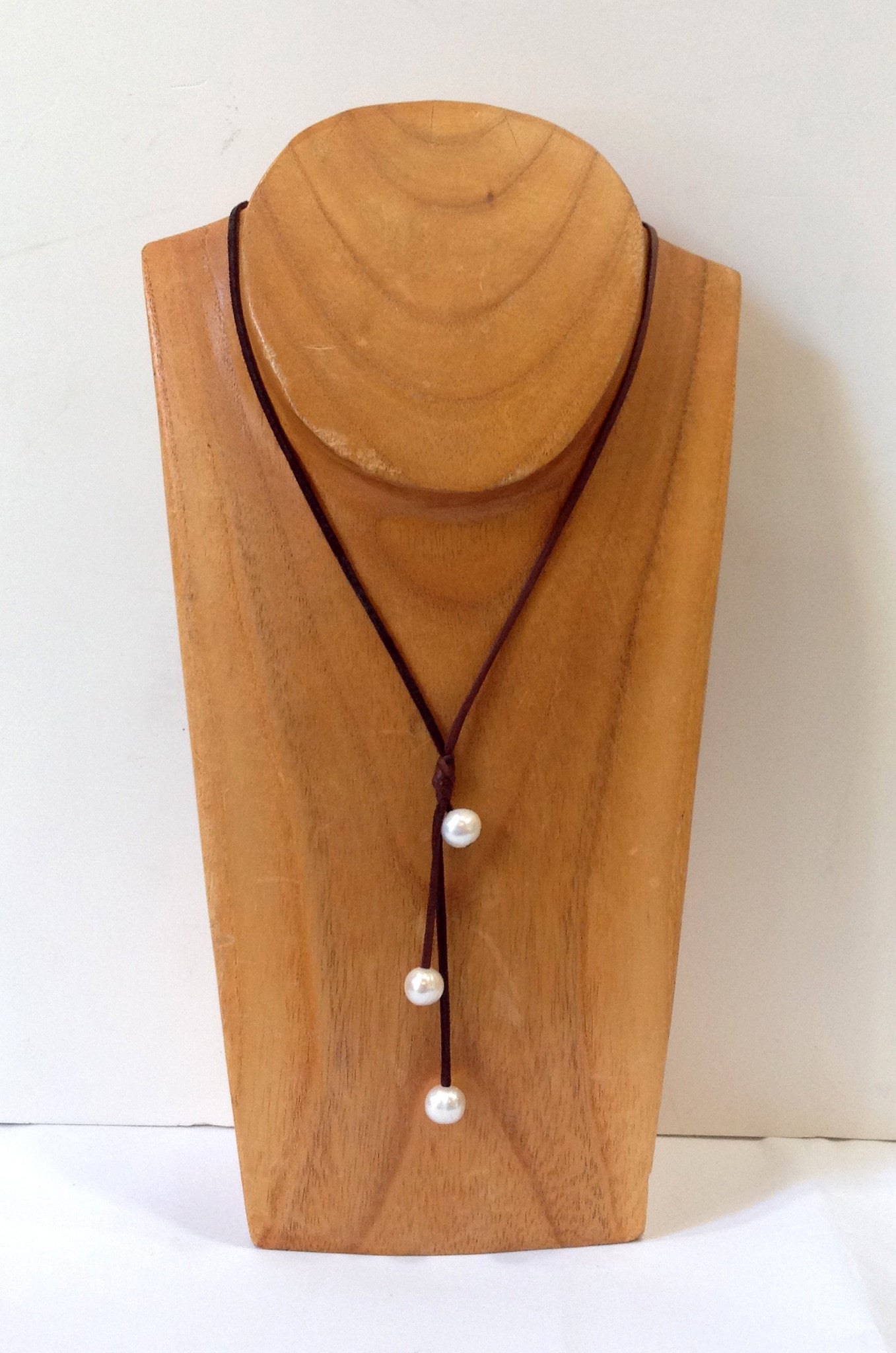 Leather Pearl Jewelry The All Around Town Necklace Klara Haloho