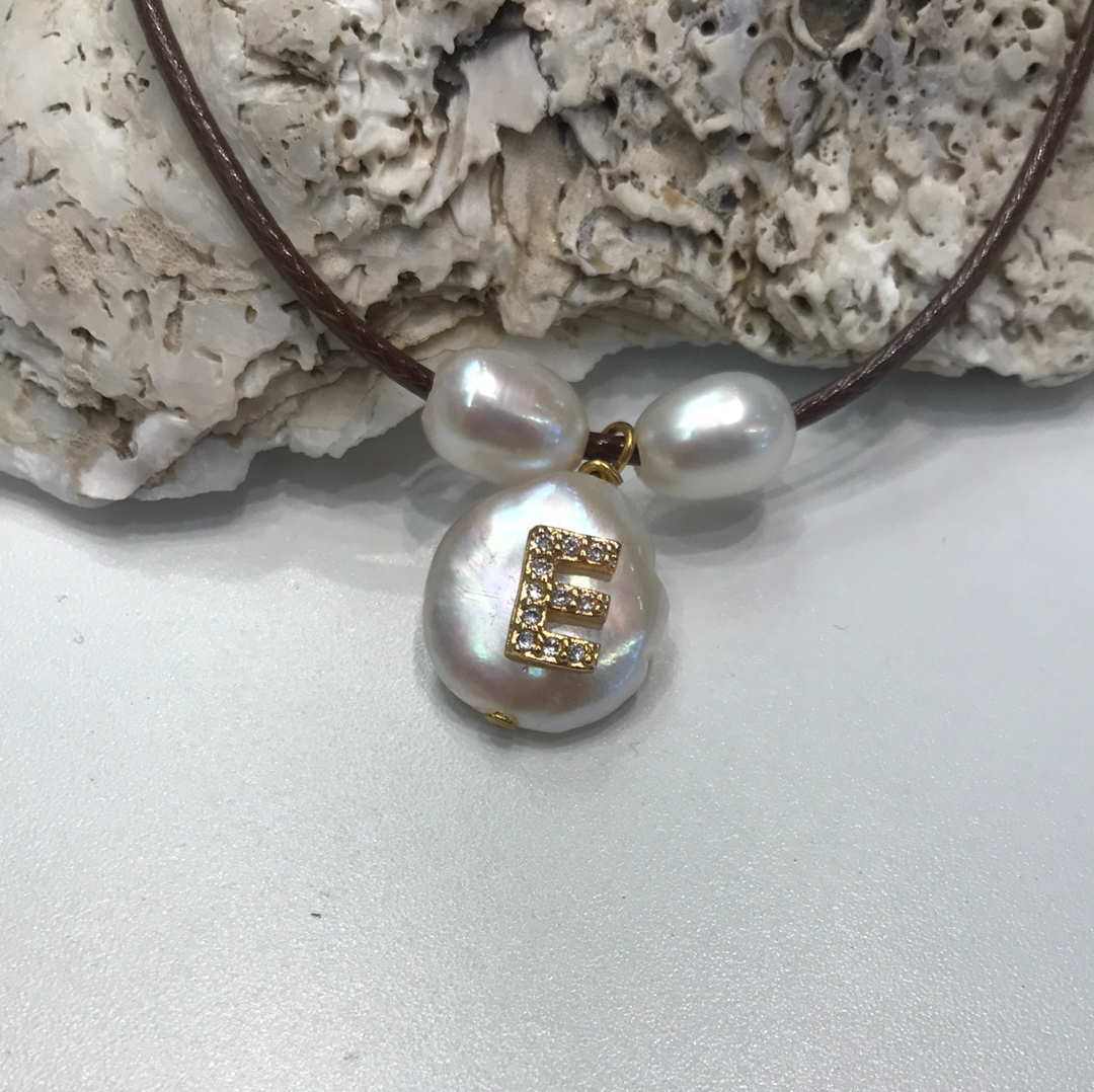 Personalized initial charm necklace