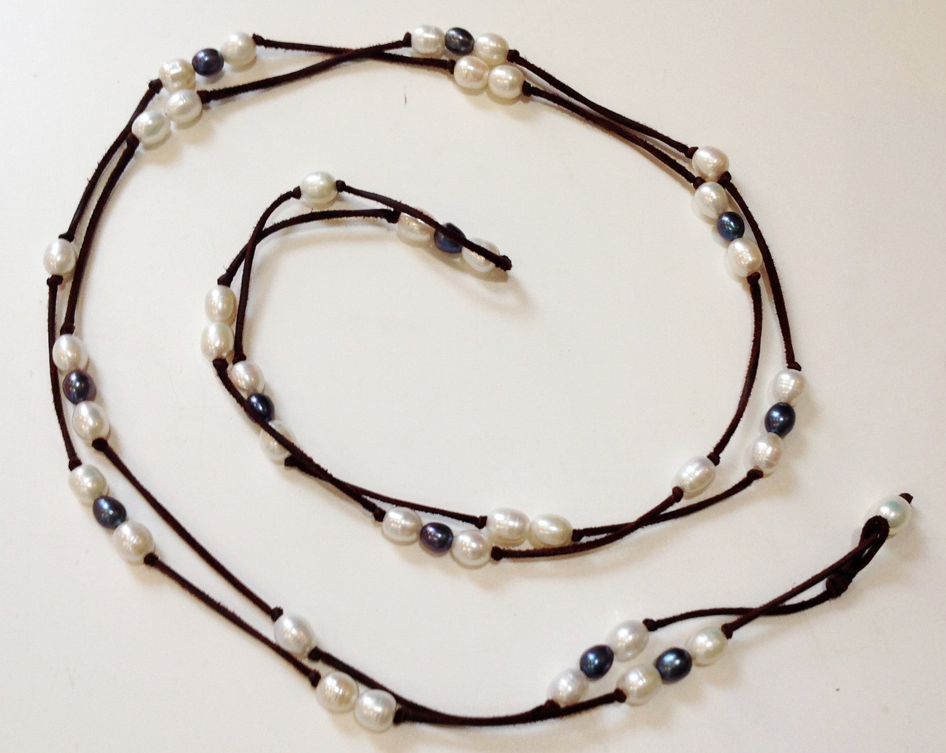 Long Wrap Freshwater Pearl Necklace - Klara Haloho - 3