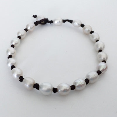 "Knot Another Classic" Freshwater Pearl Anklet - Klara Haloho - 6