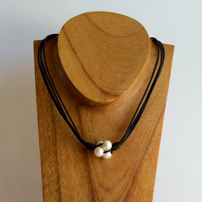 "Simply Knot" Freshwater Pearl Necklace - Klara Haloho - 1